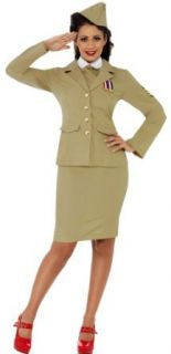 Retro Military Officer Woman Adult Costume Clothing