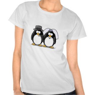 Bride and Groom Penguins Shirt