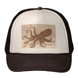 Octopus Starfish Coral Reef Trucker Hats