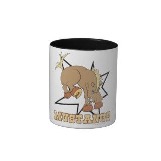 Mustang mascot coffee mug