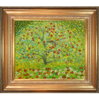 art Kl2477 Fr 446G20X24 Klimt The Apple Tree with Mediterranean Gold Frame, Gold Finish   Oil Paintings