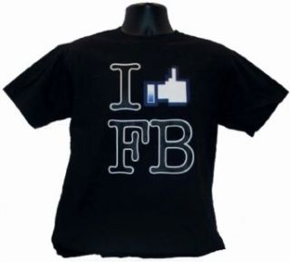 I Like Facebook FB Thumbs Up Funny Black T Shirt Tee Clothing