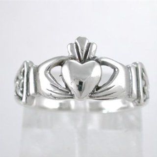 Irish Friendship & Love Celtic Claddagh Band Ring in Sterling Silver, Size 9, #8934 Taos Trading Jewelry Jewelry