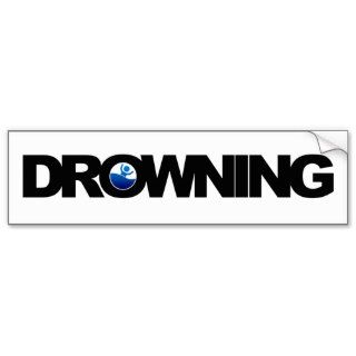 Drowning   Emo, goth, alternative, rock, grunge Bumper Sticker