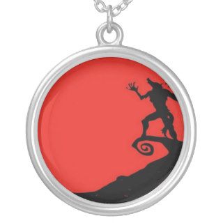 Scary Werewolf Silhouette Necklace