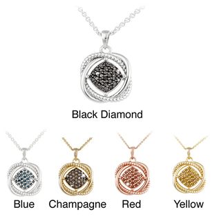 DB Designs Sterling Silver 1/3ct TDW Diamond Love Knot Necklace DB Designs Diamond Necklaces