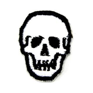 Horror Skeleton Skull Halloween Mini 1" Appliques Hat Cap Polo Backpack Clothing Jacket Shirt DIY Embroidered Iron On / Sew On Patch