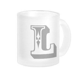 "L" Alphabet Letter Word Text Tee Mug