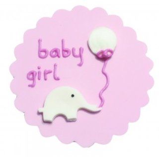 Baby Girl Sugarcraft Plaque   Decorative Cake Toppers