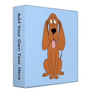 Brown Dog Cartoon. Hound. Vinyl Binders