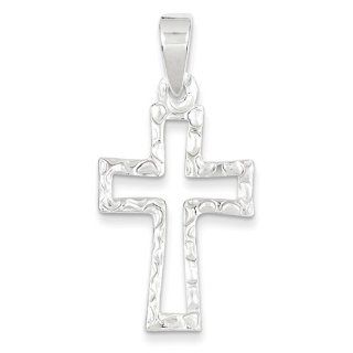 Cross Pendant in Sterling Silver   Matte Finish   Unisex Adult   Riveting Jewelry