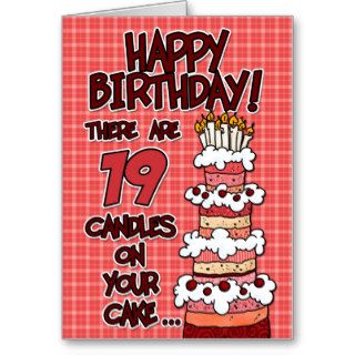 Happy Birthday   19 Years Old Card