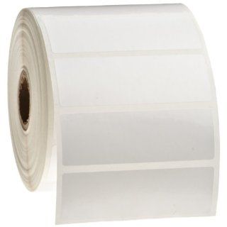 Brady THT 18 423 1.5 SC 3" Width x 1" Height, B 423 Permanent Polyester, Gloss Finish White Thermal Transfer Printable Label   1" Core (1500 per Roll)