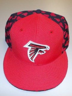 Atlanta Falcons Fitted Flat Bill Reebok Hat Size 7 7/8   TC41M  Sports Fan Baseball Caps  Sports & Outdoors