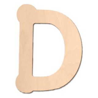 Design Craft MIllworks 8 in. Baltic Birch Bubble Wood Letter (D) 47039