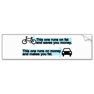 Funny Bike versus Car Bumper Sticker