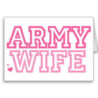 Army Wife (pink) Cards