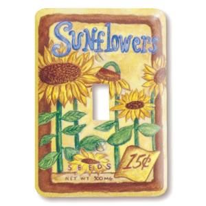 Amerelle Sunflower Seeds 1 Toggle Wall Plate 114T