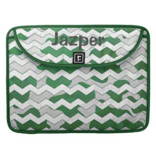 Cow Green and White Print Sleeves For MacBook Pro