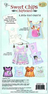 Crafty Secrets Heartwarming Vintage Sweetchips Little Girl Outfit Chipboard Set