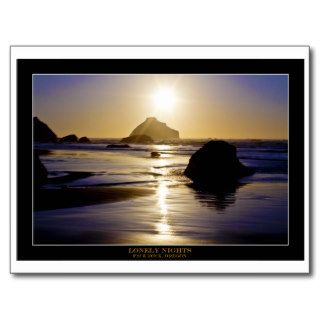 Lonely Nights   Face Rock, Oregon Postcards