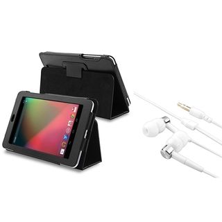BasAcc Leather Stand Case/ Headset for Google Nexus 7 BasAcc Tablet PC Accessories