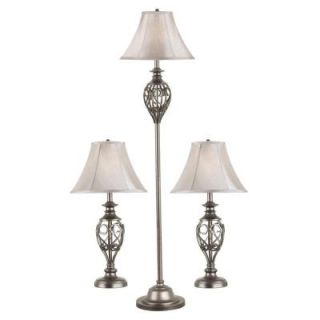 Kenroy Home Cerise 2 Table and 1 Floor Silver Lamp Set 80007SIL