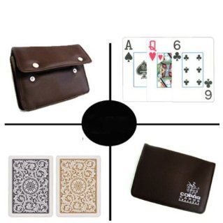Brybelly Holdings GCOP 101.912 1546 Bl. Gld. Poker Jumbo Leather Case  Sports Related Trading Cards  Sports & Outdoors