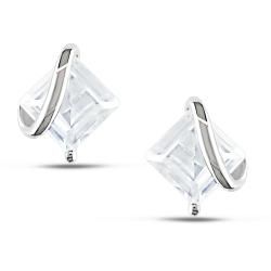 Miadora Sterling Silver Created White Sapphire Stud Earrings Miadora Gemstone Earrings