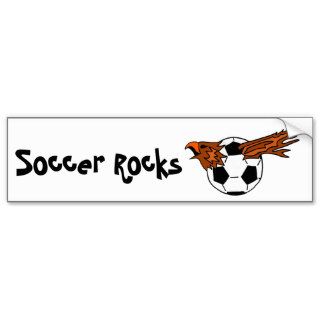 XX  Eagle Soraing Soccer Ball Cartoon Bumper Stickers