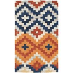 Hand hooked Chelsea Southwest Multicolor Wool Runner (2'6 x 4') Safavieh Accent Rugs