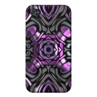 Pretty Purple Inlaid Pern Design iPhone 4/4S Covers