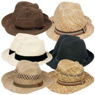 12Pc Assorted Men'S Straw Dress Hat Set Beauty