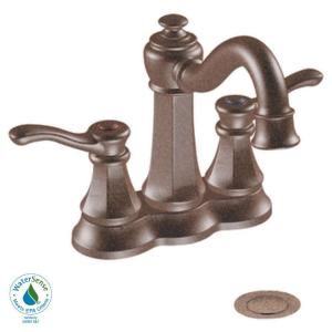 MOEN Vestige 4 in. 2 Handle Bathroom Faucet in Oil Rubbed Bronze with Drain Assembly 6301ORB