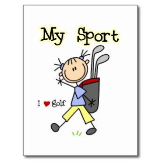 Golf My Sport T shirts and Gifts Postcards