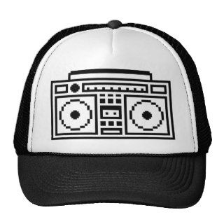 Pixelated Ghettoblaster Trucker Hat