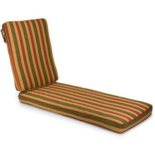 Indoor/ Outdoor 21 inch Wide Striped Chaise Lounge Cushion with Sunbrella Fabric Outdoor Cushions & Pillows