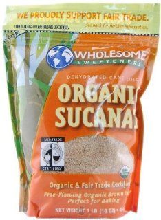 Wholesome Sweeteners, Inc., Organic Sucanat, Dehydrated Cane Juice, 1 lb (454 g) Health & Personal Care