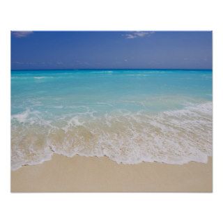 White sand beach in Cancun Posters