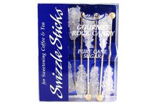 Gourmet Rock Candy Swizzle Stick White 10 Pack Grocery & Gourmet Food