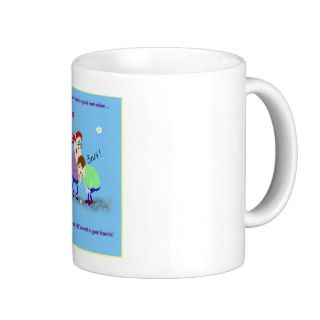 Funny Mother's Day Cartoon   child being sick Coffee Mug