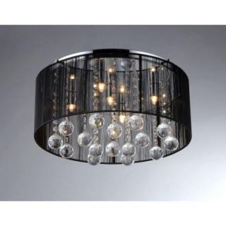 Warehouse of Tiffany Jasmine 4 Light Black Crystal Ceiling Light RL5072