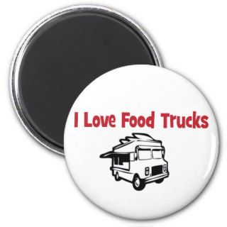 i love food trucks magnet