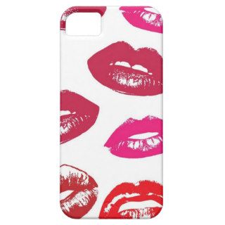 Trending Kisses pattern luscious pink lips mwah iPhone 5/5S Cover