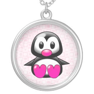 Cute Pink Penguin Pendant