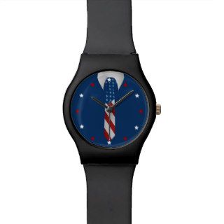 American Patriotic Tie Flag Watch