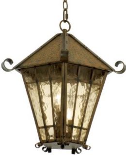 Chalet Three Light Outdoor Hanging Lantern in Rust   Ceiling Porch Lights  