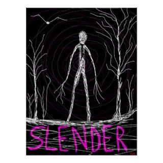 spooky slender man woods print