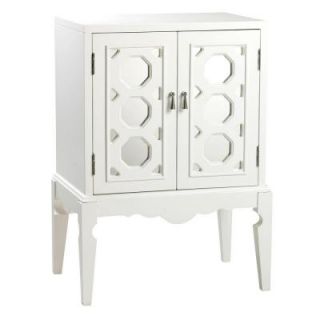 Home Decorators Collection 34.5 in. H x 24.5 in. W White Reflections Addie Small Cabinet DISCONTINUED 0563200410