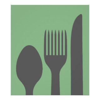 Spoon, Knife & Fork Graphic Posters